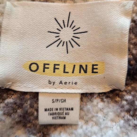 Offline by Aerie Quarter Zip Sherpa Pullover Size Small Oversized - Picture 6 of 7